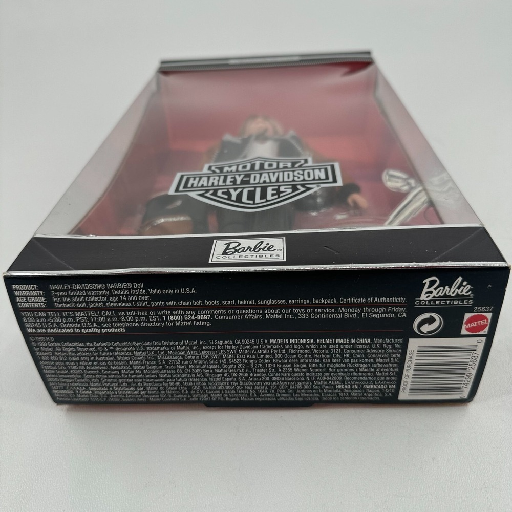 NEW Harley Davidson Motorcycles Mattel Barbie Doll 1999 Collector Edition - Picture 12 of 15